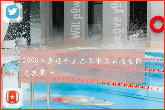 2008年奥运会主办国中国获得金牌总数第一